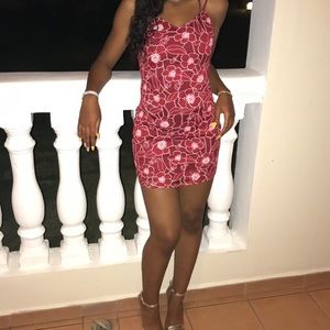 Petite floral red dress 💃🏽